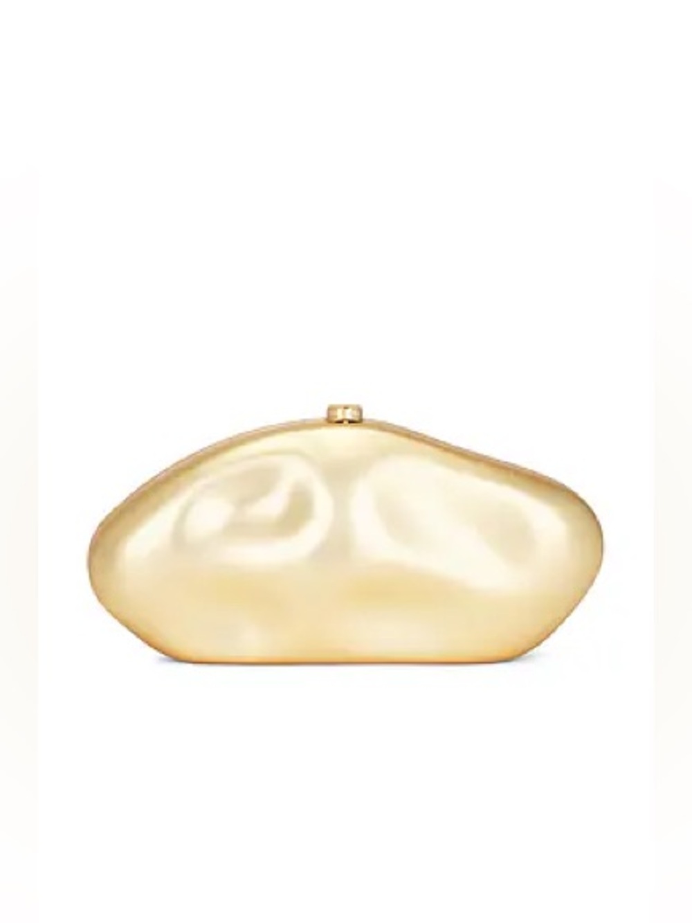 Cult Gaia The Caldera Clutch in Matte Brass